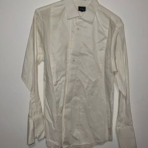 Neiman Marcus Button down tuxedo dress shirt - white